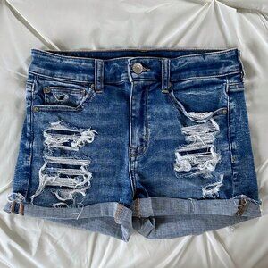 Next Level Stretch Distressed Ripped Jean Short Shorts American Eagle